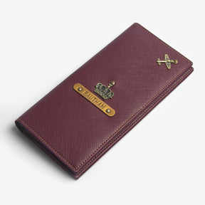 The Messy Corner Travel Wallet Personalized Travel Wallet - Wine