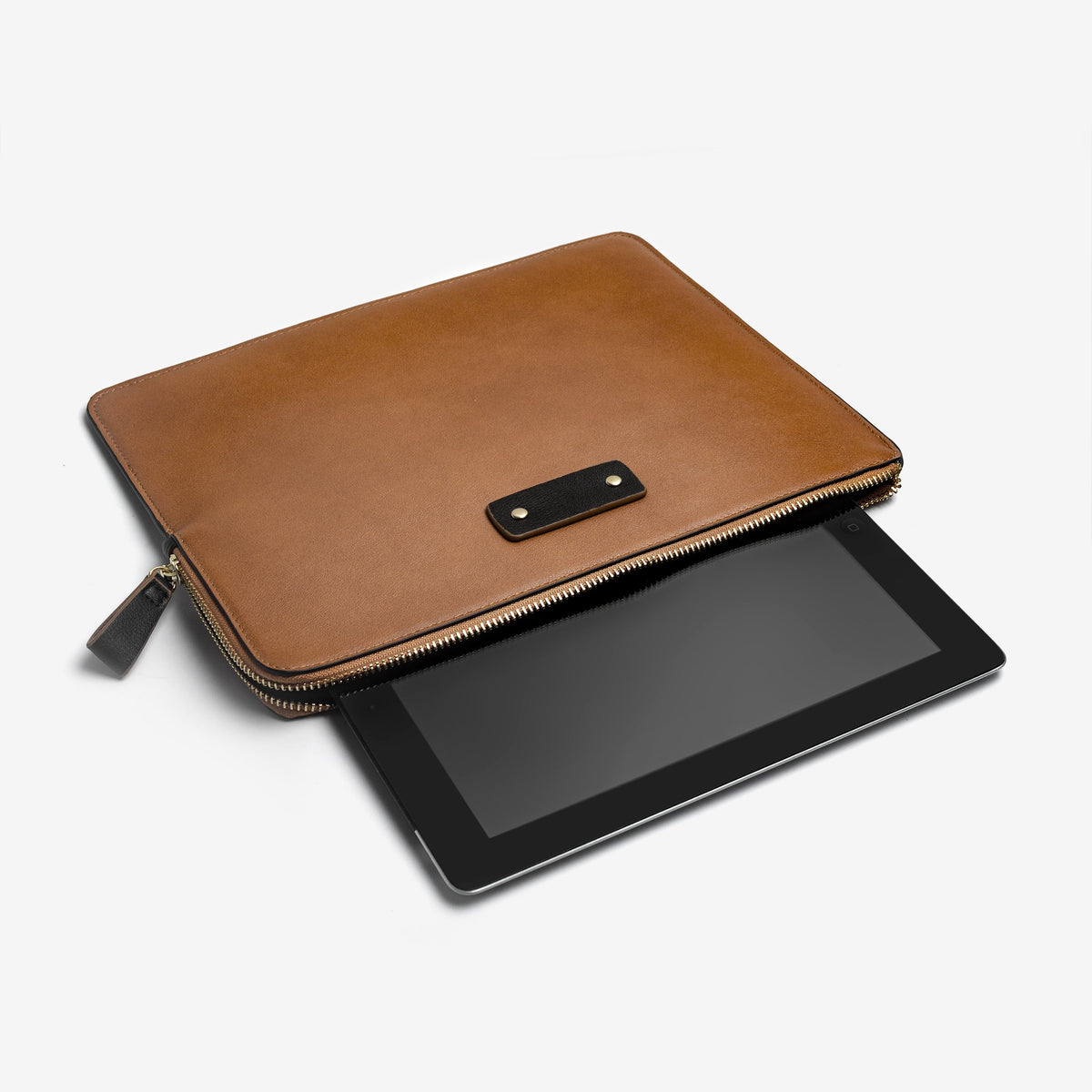 The Messy Corner iPad Sleeve Personalized Vegan Leather iPad Sleeve - Chestnut