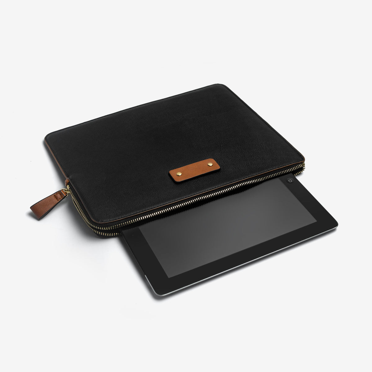 The Messy Corner iPad Sleeve Personalized Vegan Leather iPad Sleeve - Classic Black