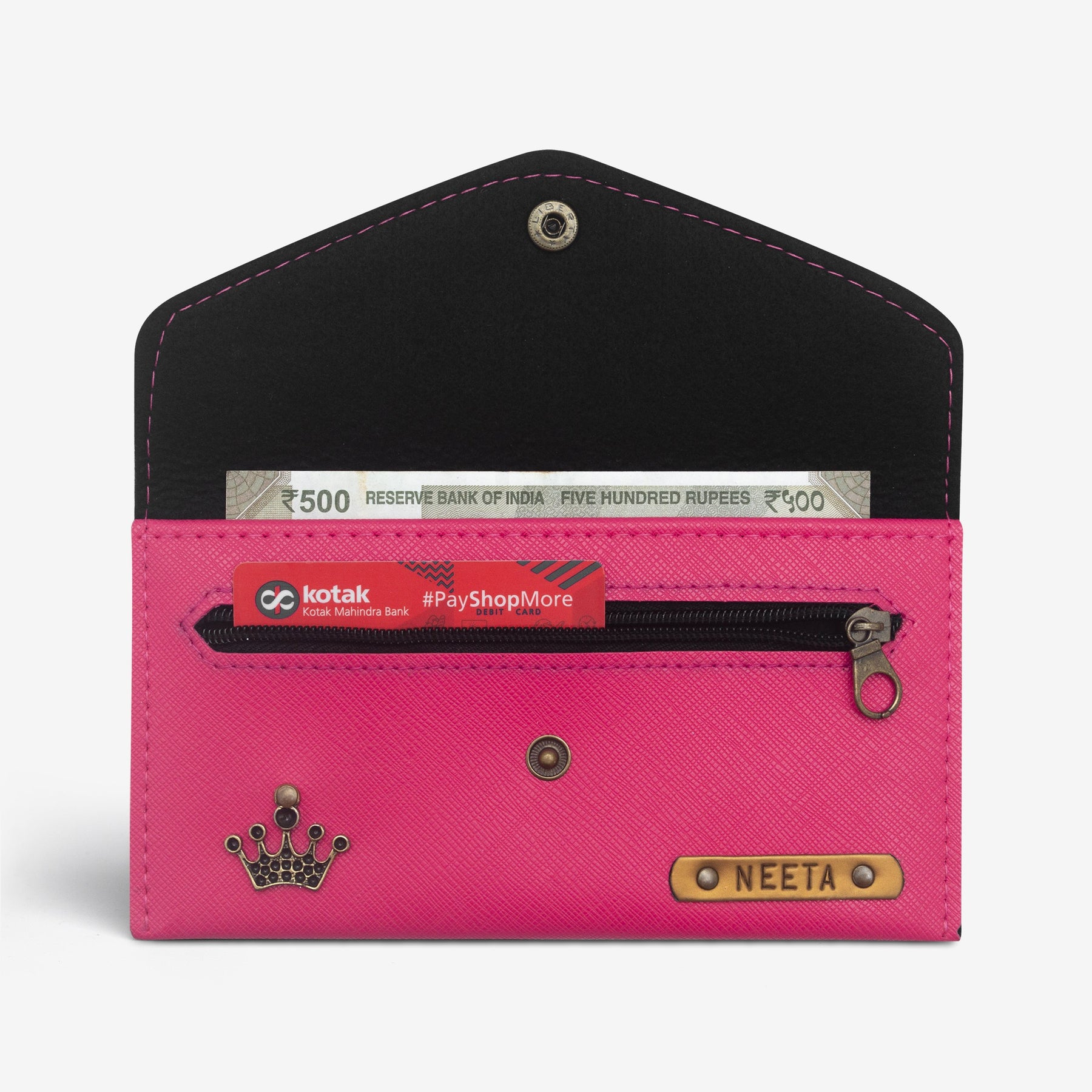 The Messy Corner Womens Wallet Personalized Women's Wallet - Pink
