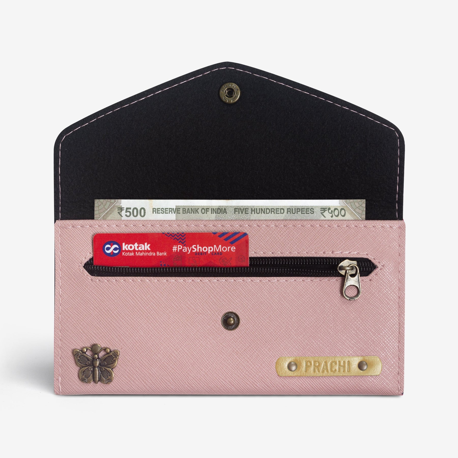 The Messy Corner Womens Wallet Personalized Women's Wallet - Salmon Pink