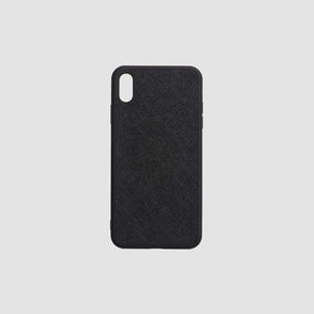 The Messy Corner Phone Cover Shadow Text Personalised iPhone case- Black
