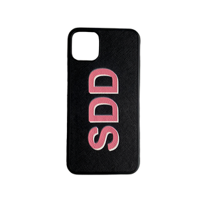 The Messy Corner Phone Cover Shadow Text Personalised iPhone case- Black
