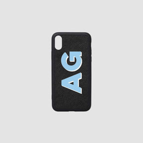 The Messy Corner Phone Cover Shadow Text Personalised iPhone case- Black