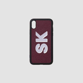 The Messy Corner Phone Cover Shadow Text Personalised iPhone case- Wine