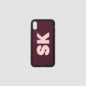 The Messy Corner Phone Cover Shadow Text Personalised iPhone case- Wine