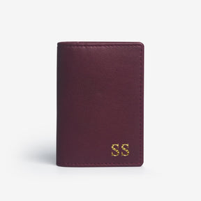 Stella Personalised Card Holder Wallet - Wine